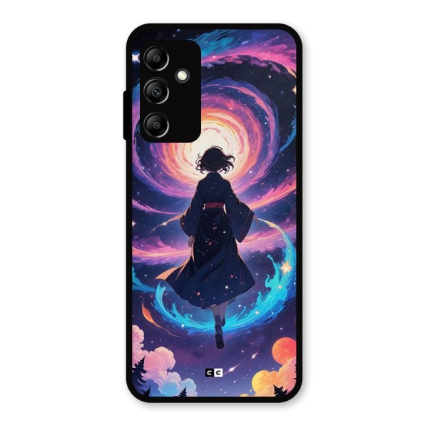 Anime Galaxy Girl Metal Back Case for Galaxy A14 5G