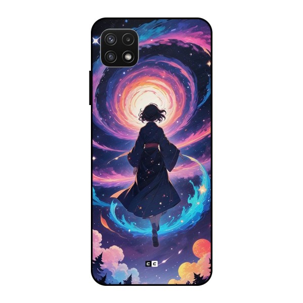 Anime Galaxy Girl Metal Back Case for Galaxy A22 5G