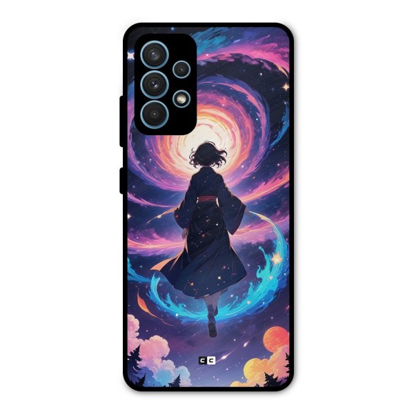 Anime Galaxy Girl Metal Back Case for Galaxy A32