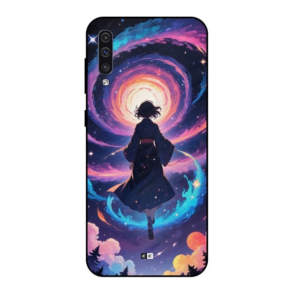 Anime Galaxy Girl Metal Back Case for Galaxy A50