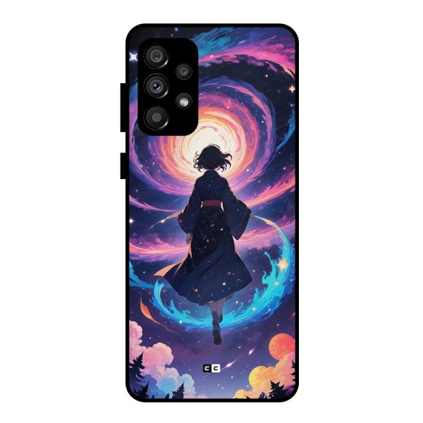 Anime Galaxy Girl Metal Back Case for Galaxy A73 5G