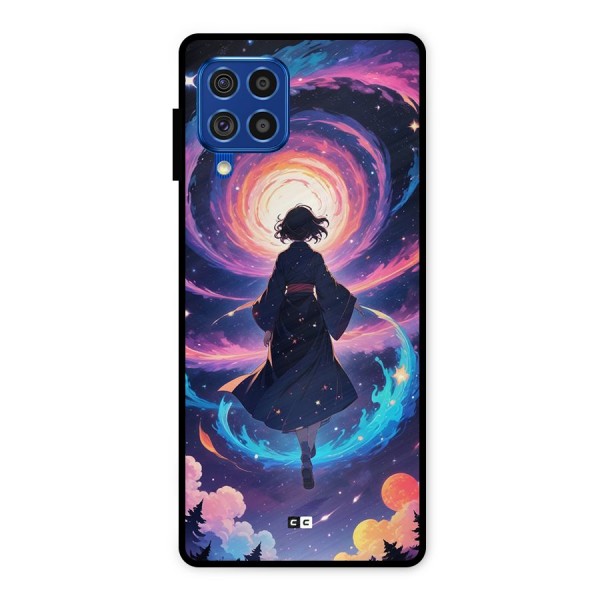 Anime Galaxy Girl Metal Back Case for Galaxy F62