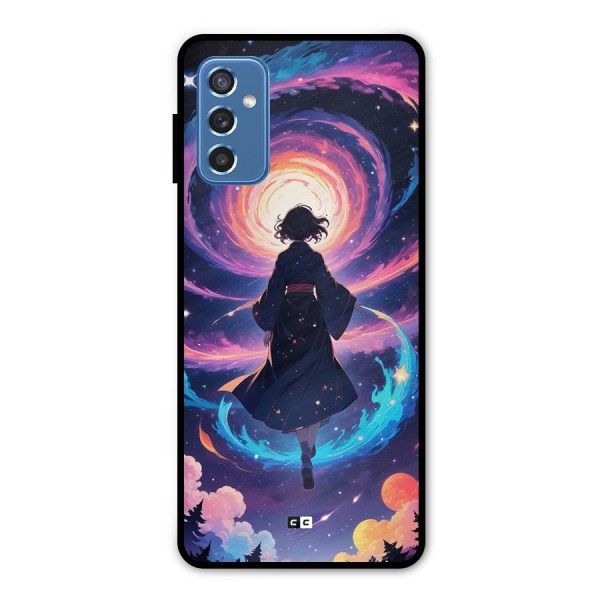 Anime Galaxy Girl Metal Back Case for Galaxy M52 5G