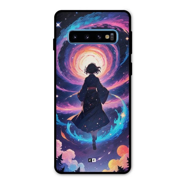 Anime Galaxy Girl Metal Back Case for Galaxy S10