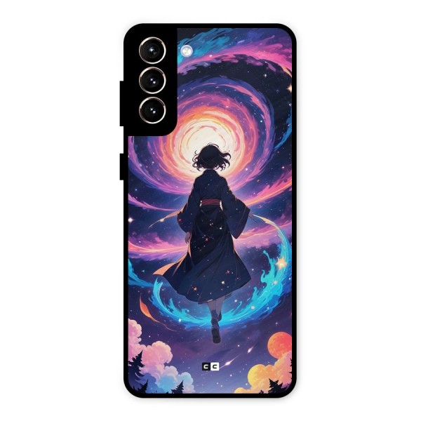 Anime Galaxy Girl Metal Back Case for Galaxy S21 Plus