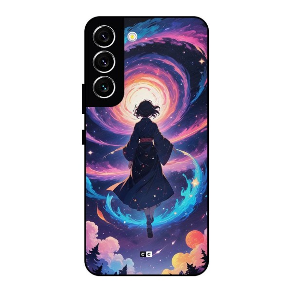 Anime Galaxy Girl Metal Back Case for Galaxy S22 5G