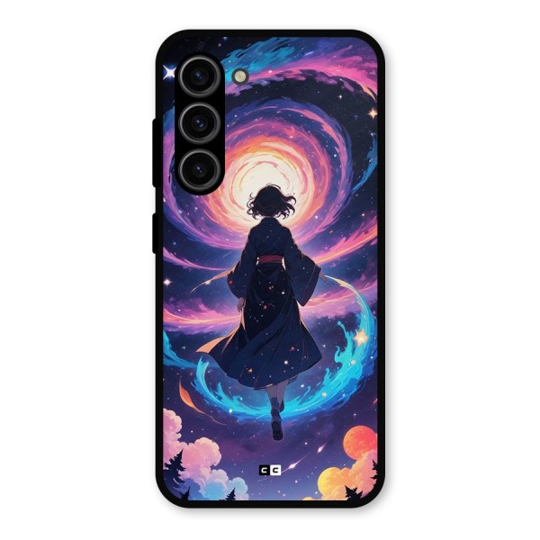 Anime Galaxy Girl Metal Back Case for Galaxy S23