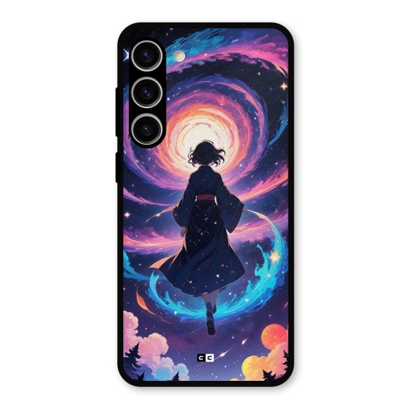 Anime Galaxy Girl Metal Back Case for Galaxy S23 Plus