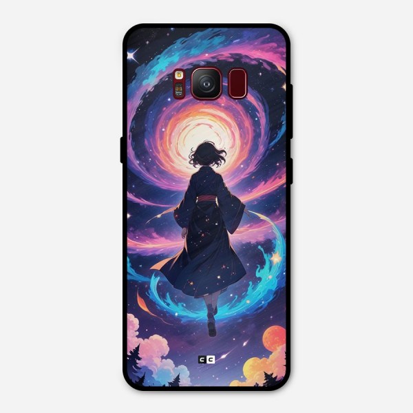 Anime Galaxy Girl Metal Back Case for Galaxy S8