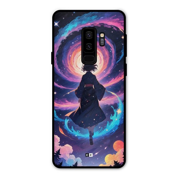 Anime Galaxy Girl Metal Back Case for Galaxy S9 Plus