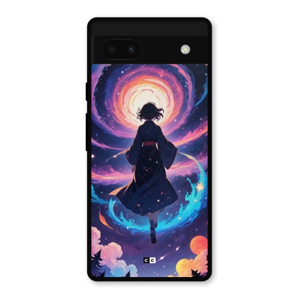 Anime Galaxy Girl Metal Back Case for Google Pixel 6a