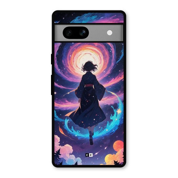 Anime Galaxy Girl Metal Back Case for Google Pixel 7a