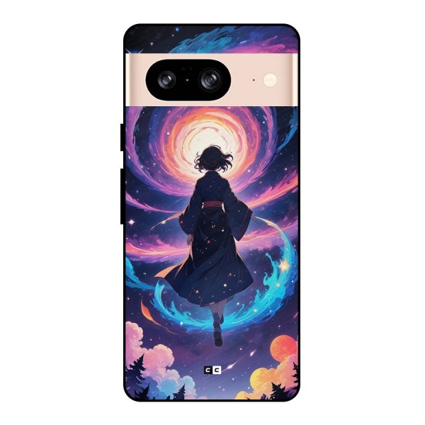 Anime Galaxy Girl Metal Back Case for Google Pixel 8