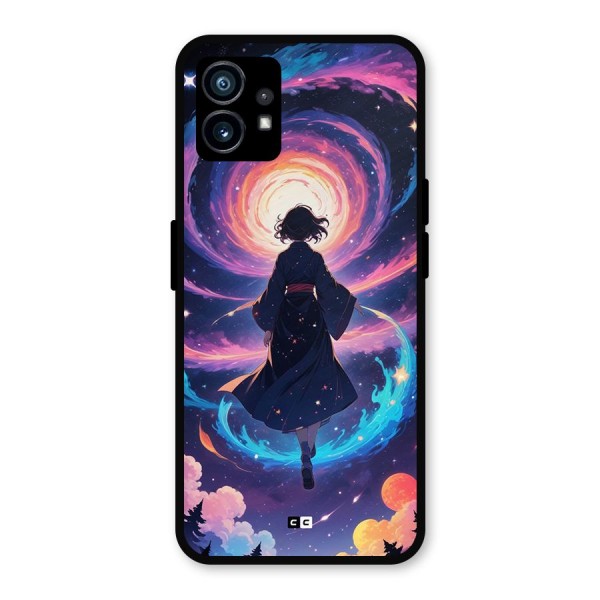 Anime Galaxy Girl Metal Back Case for Nothing Phone 1