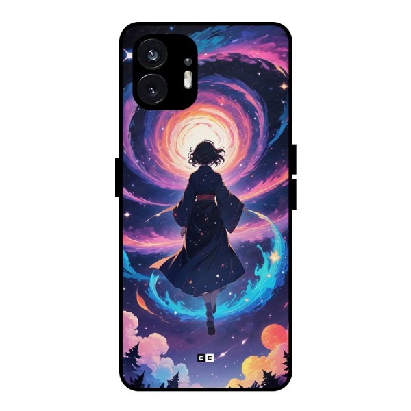 Anime Galaxy Girl Metal Back Case for Nothing Phone 2