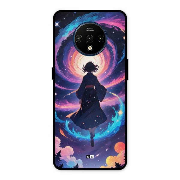 Anime Galaxy Girl Metal Back Case for OnePlus 7T