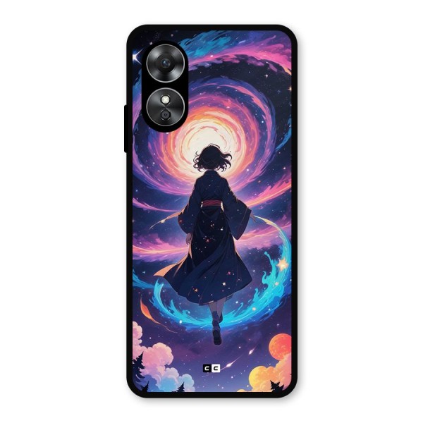 Anime Galaxy Girl Metal Back Case for Oppo A17