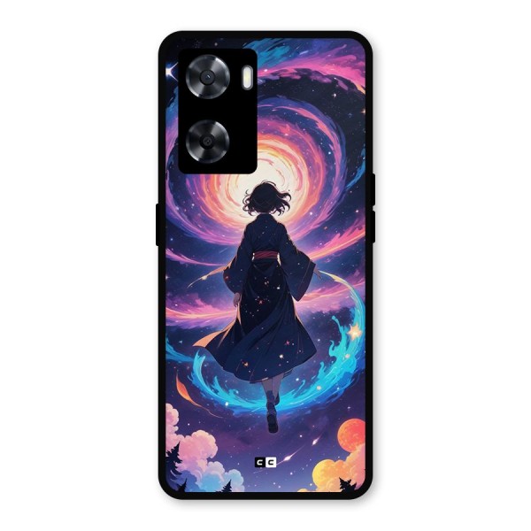 Anime Galaxy Girl Metal Back Case for Oppo A77