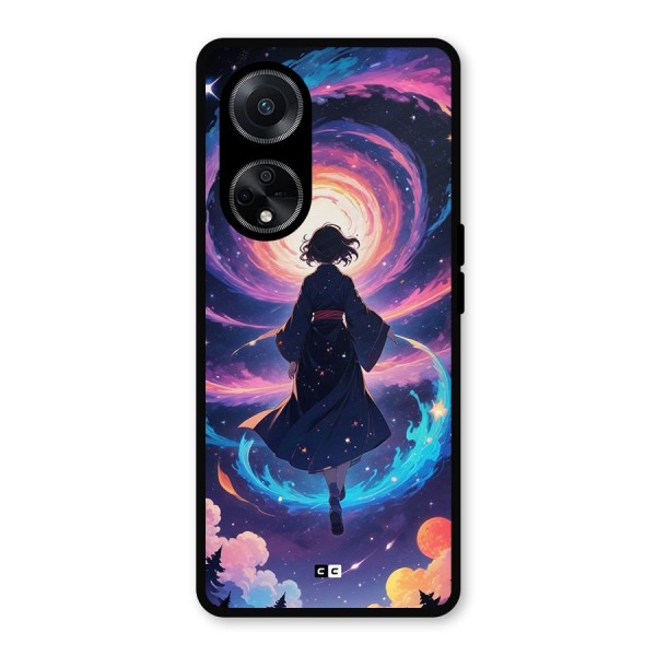 Anime Galaxy Girl Metal Back Case for Oppo F23