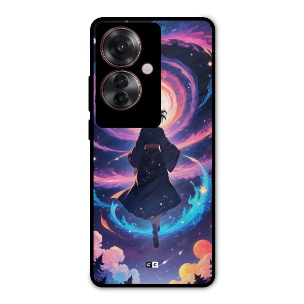 Anime Galaxy Girl Metal Back Case for Oppo F25 Pro