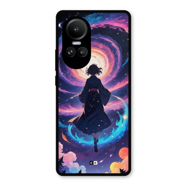 Anime Galaxy Girl Metal Back Case for Oppo Reno10