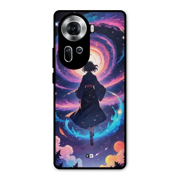 Anime Galaxy Girl Metal Back Case for Oppo Reno11 5G