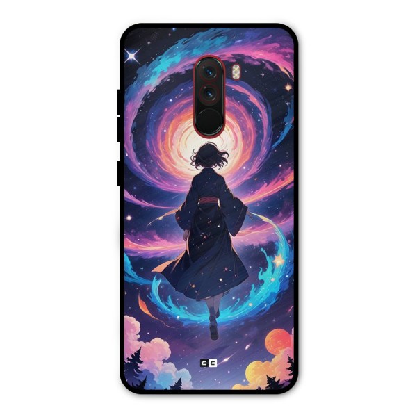 Anime Galaxy Girl Metal Back Case for Poco F1