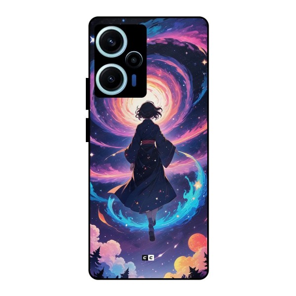 Anime Galaxy Girl Metal Back Case for Poco F5