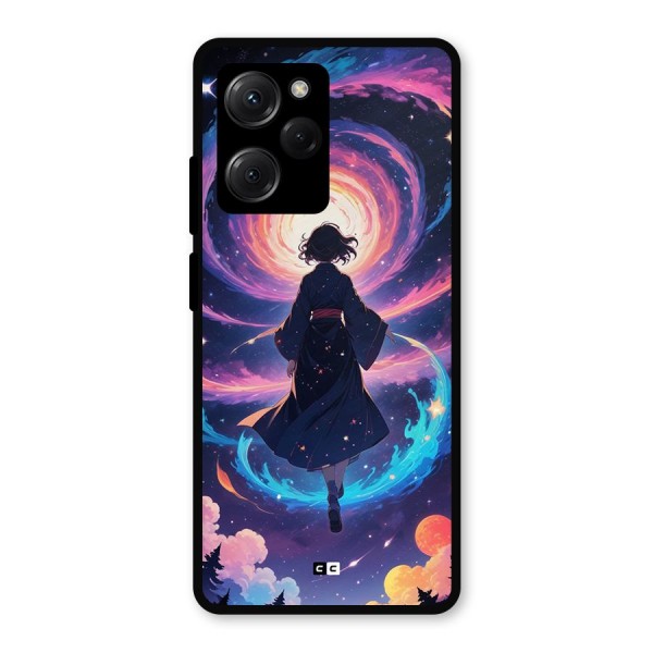 Anime Galaxy Girl Metal Back Case for Poco X5 Pro