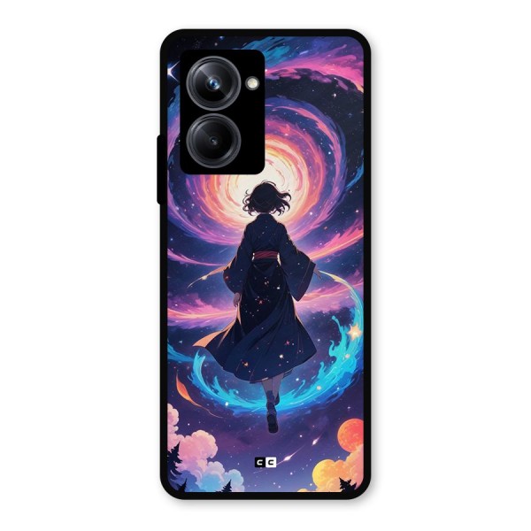 Anime Galaxy Girl Metal Back Case for Realme 10 Pro