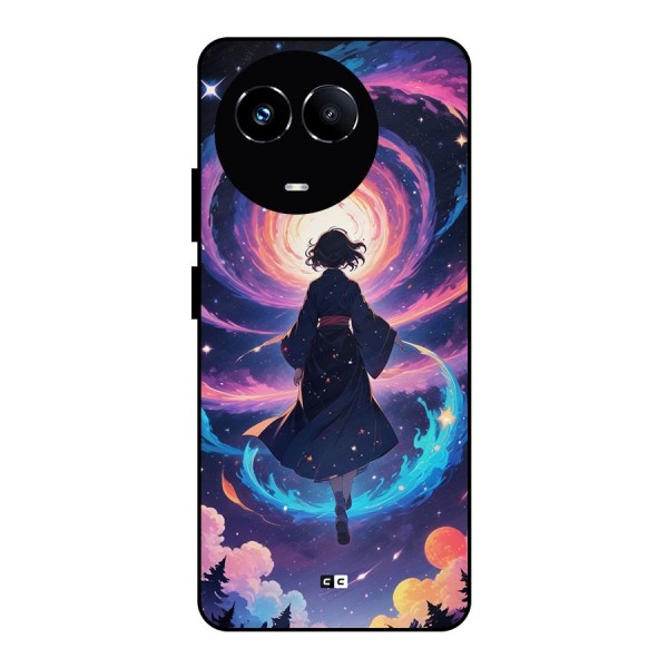 Anime Galaxy Girl Metal Back Case for Realme 11 5G