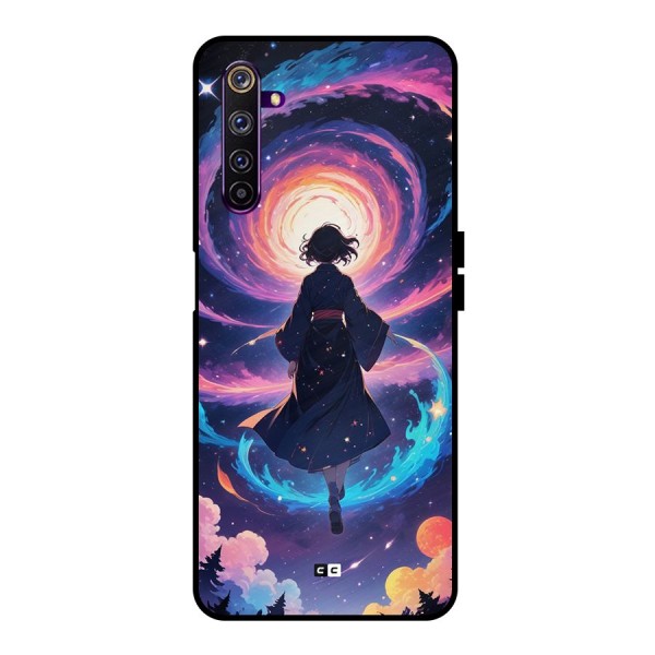 Anime Galaxy Girl Metal Back Case for Realme 6 Pro