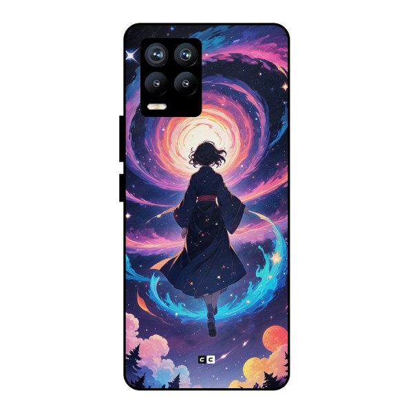 Anime Galaxy Girl Metal Back Case for Realme 8