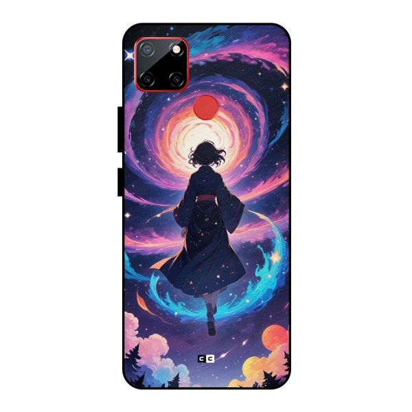 Anime Galaxy Girl Metal Back Case for Realme C12