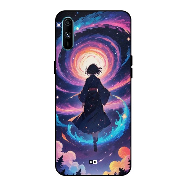 Anime Galaxy Girl Metal Back Case for Realme C3