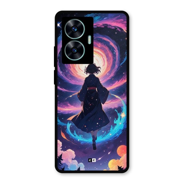 Anime Galaxy Girl Metal Back Case for Realme C55