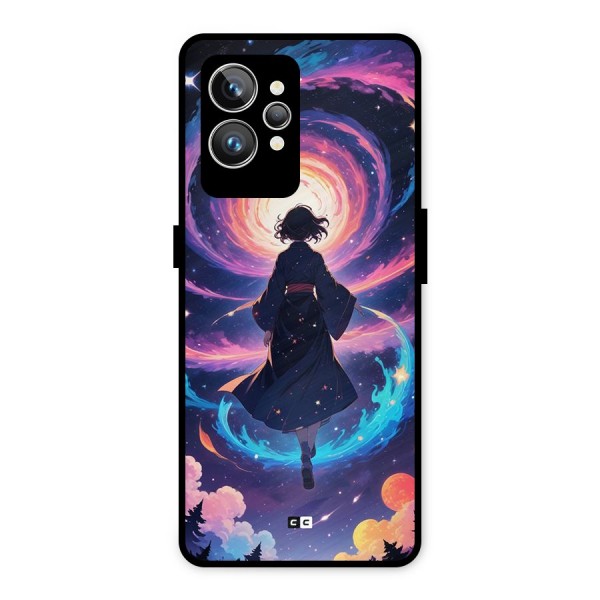 Anime Galaxy Girl Metal Back Case for Realme GT2 Pro