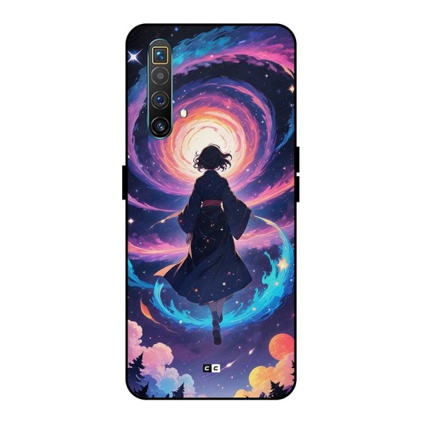 Anime Galaxy Girl Metal Back Case for Realme X3