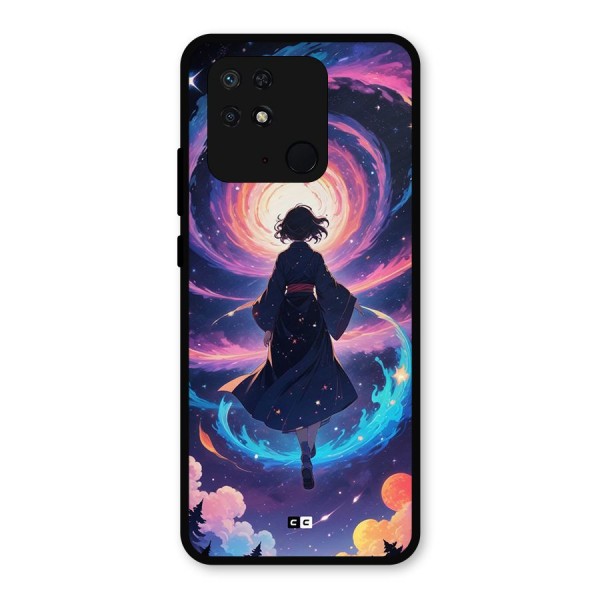 Anime Galaxy Girl Metal Back Case for Redmi 10