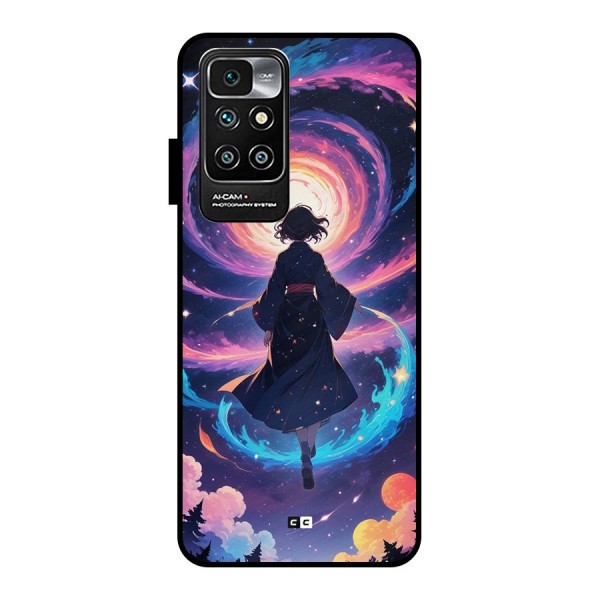 Anime Galaxy Girl Metal Back Case for Redmi 10 Prime