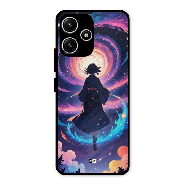 Anime Galaxy Girl Metal Back Case for Redmi 12 5G