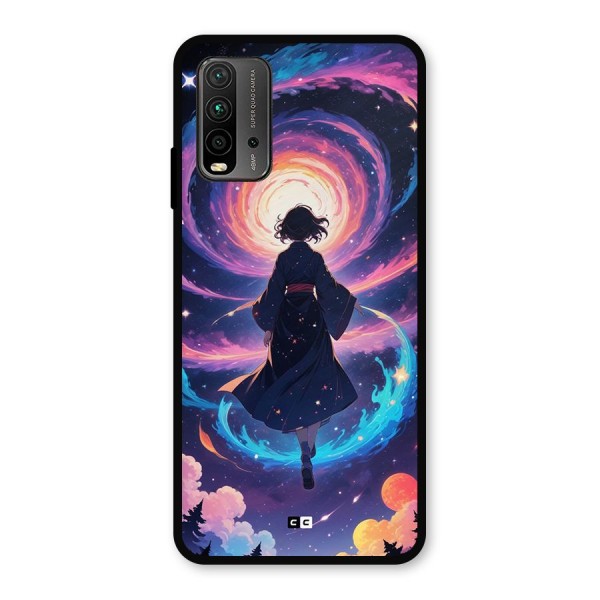 Anime Galaxy Girl Metal Back Case for Redmi 9 Power