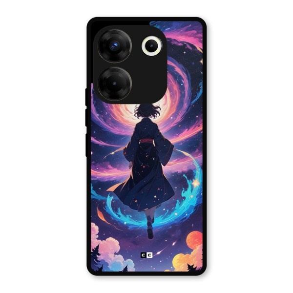 Anime Galaxy Girl Metal Back Case for Tecno Camon 20