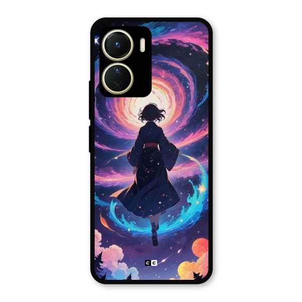 Anime Galaxy Girl Metal Back Case for Vivo T2x