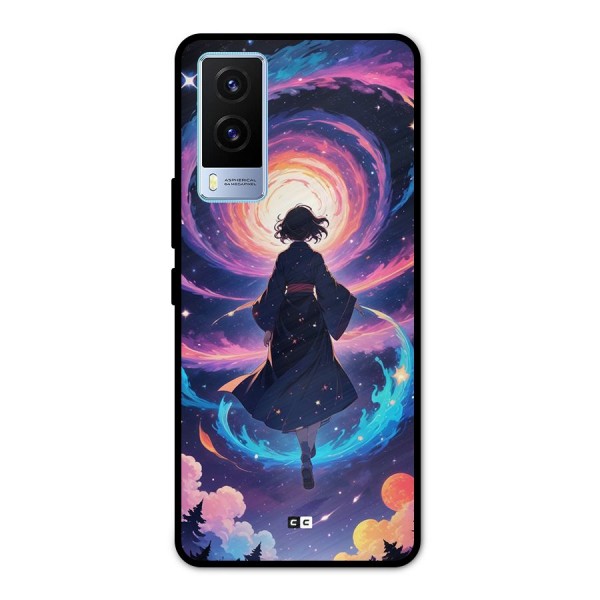 Anime Galaxy Girl Metal Back Case for Vivo V21e 5G