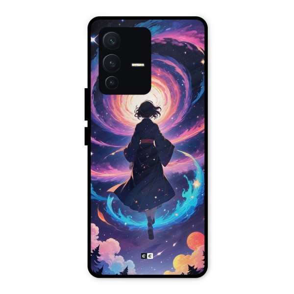 Anime Galaxy Girl Metal Back Case for Vivo V23 5G