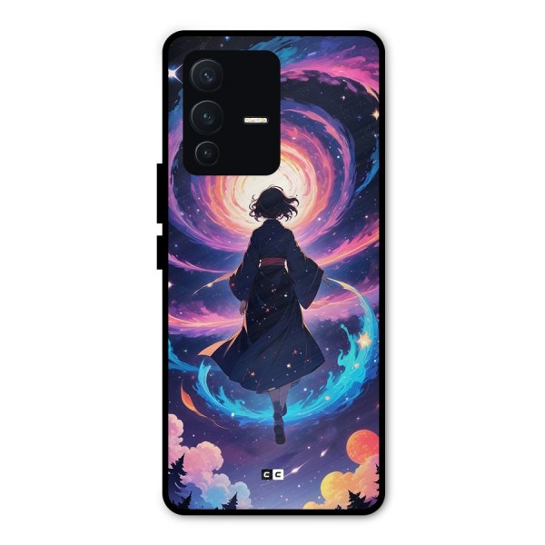 Anime Galaxy Girl Metal Back Case for Vivo V23 Pro