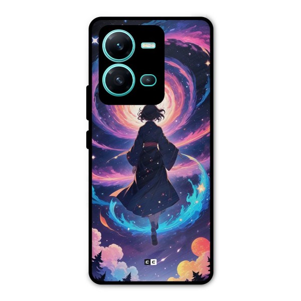 Anime Galaxy Girl Metal Back Case for Vivo V25