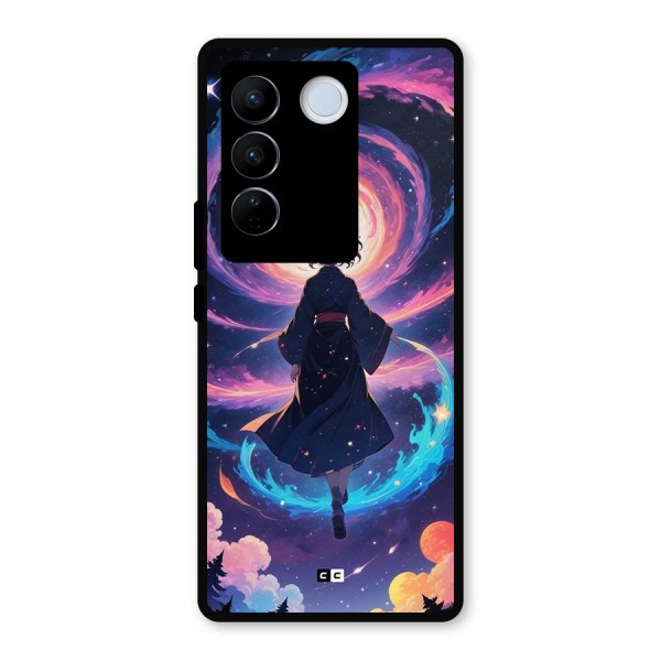 Anime Galaxy Girl Metal Back Case for Vivo V27