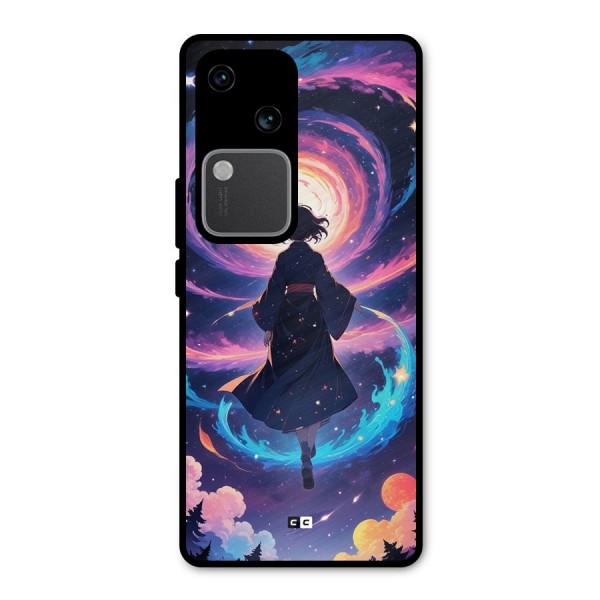 Anime Galaxy Girl Metal Back Case for Vivo V30